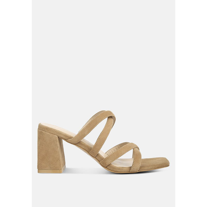 Valentina Strappy Casual Block Heel Sandals.