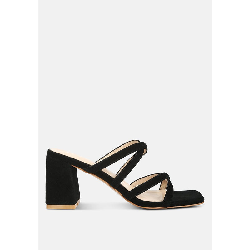 Valentina Strappy Casual Block Heel Sandals.