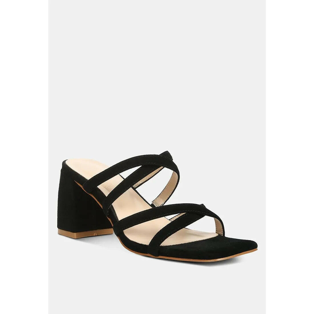 Valentina Strappy Casual Block Heel Sandals.