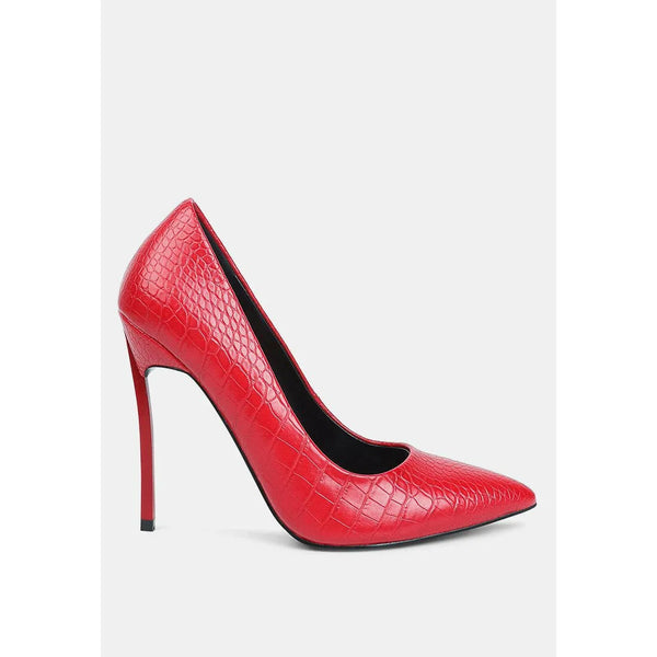 Urchin Croc High Stiletto Heel Pumps.