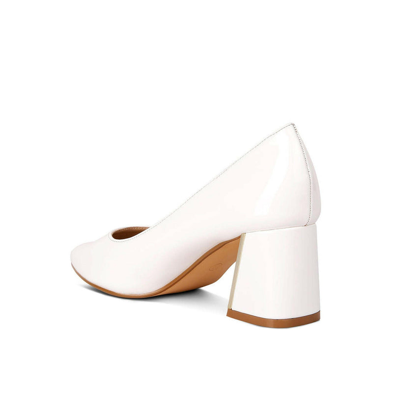 Zaila Metallic Accent Block Heel Pumps |  quirkitrendz.