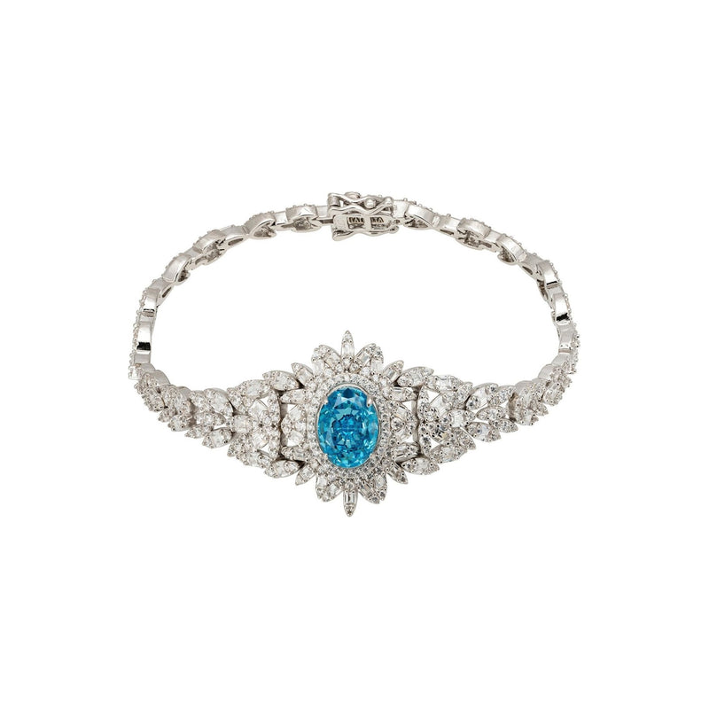 Arabesque Splendor Bracelet Blue Topaz Silver.