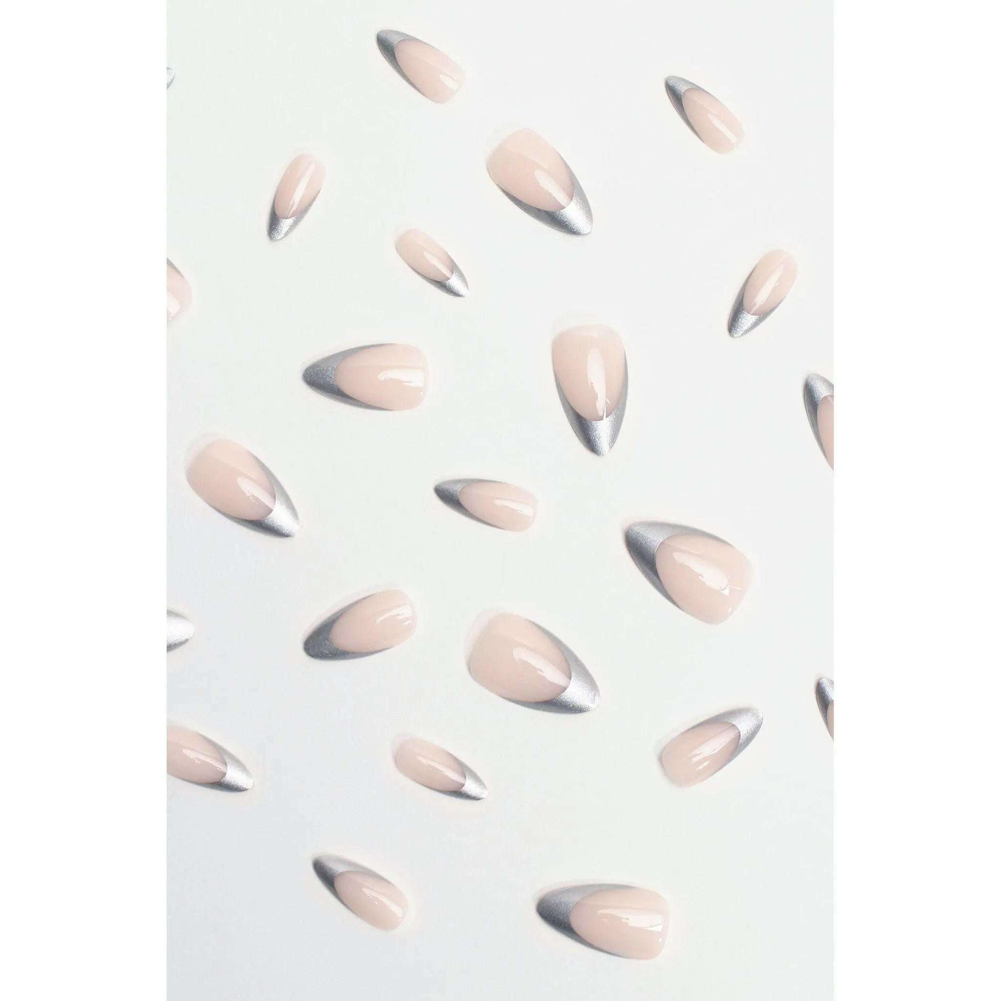 Tipped in Reflection | Soft & Durable Press-On Nails.