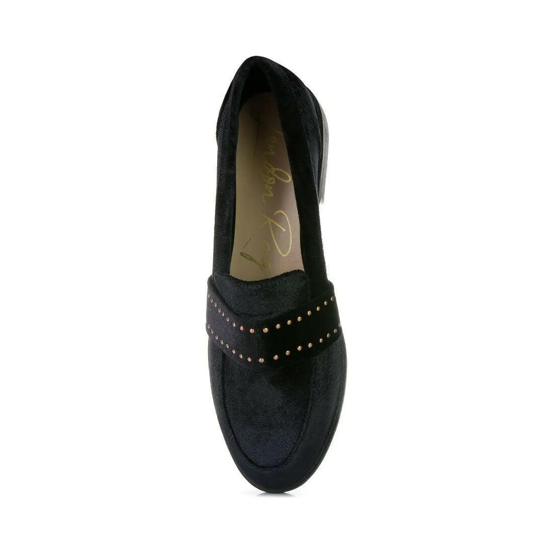 Walkin Stud Detail Velvet Loafers.