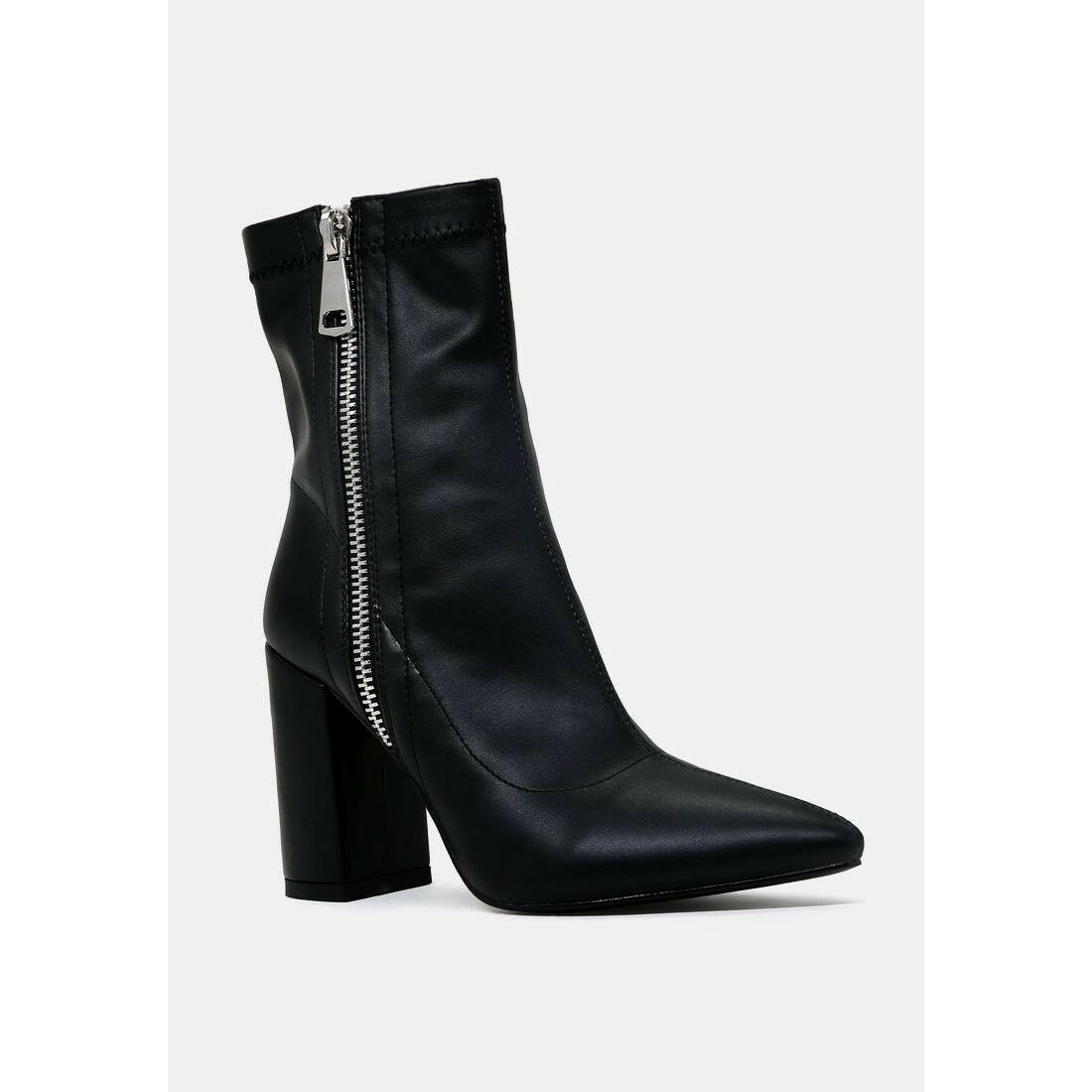 Valeria Pointed Toe High Ankle Boots.