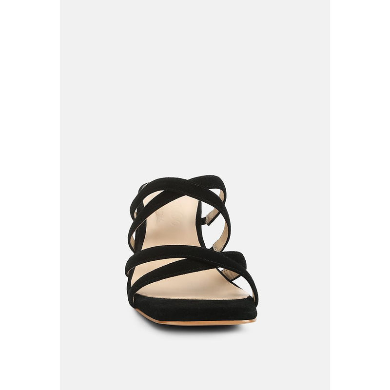 Valentina Strappy Casual Block Heel Sandals.