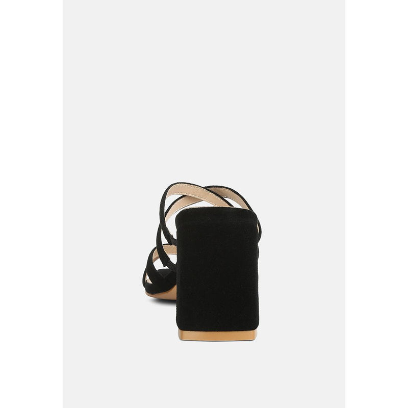 Valentina Strappy Casual Block Heel Sandals.