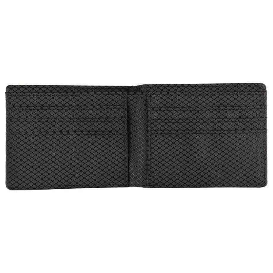 Alcantara & Real Carbon Fiber Bi-Fold Wallet (Red Stitching).