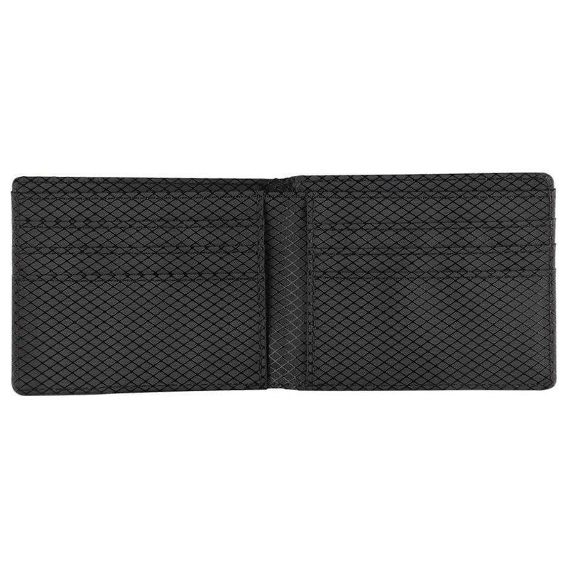 Alcantara & Real Carbon Fiber Bi-Fold Wallet (Red Stitching) |  quirkitrendz.