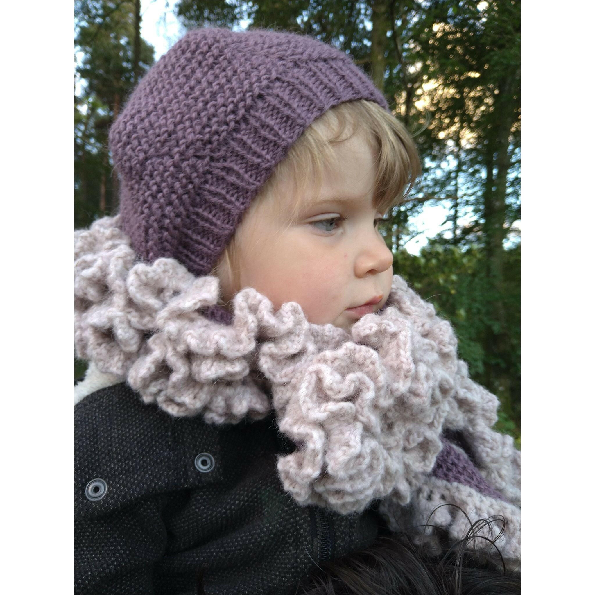 Mauve Alpaca Set (Beret & Scarf).