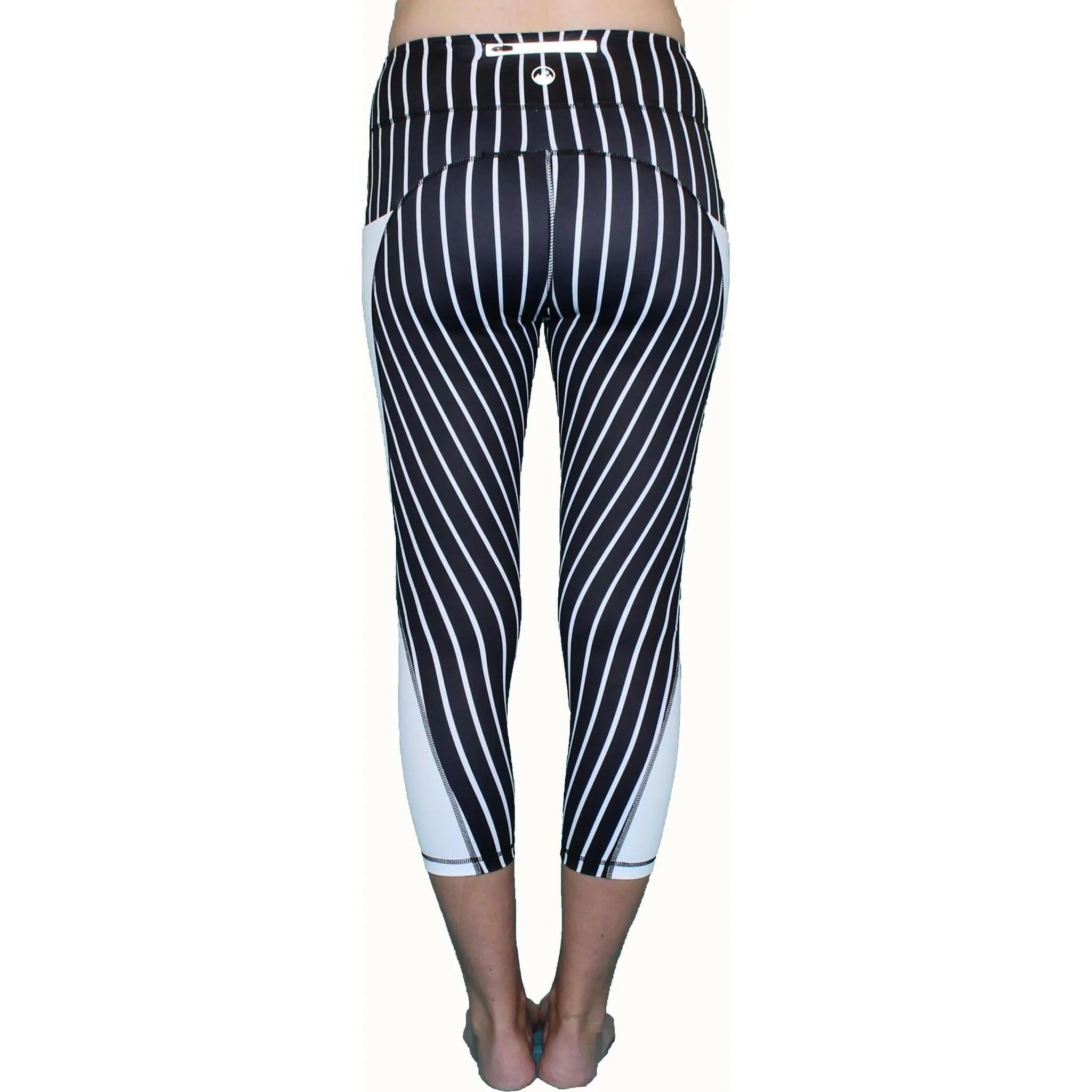 Vertical Stripe - Black and White - Pocket Tights.