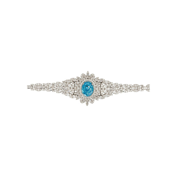Arabesque Splendor Bracelet Blue Topaz Silver.