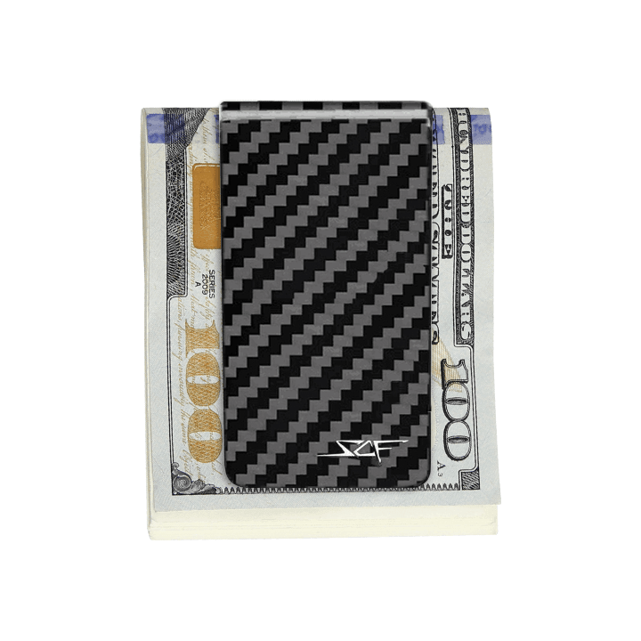 Black Carbon Fiber Money Clip.