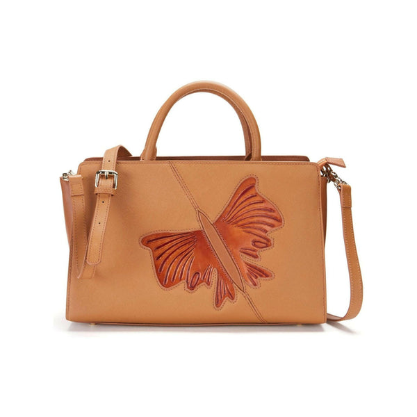 Butterfly Brown Satchel - quirkitrendz