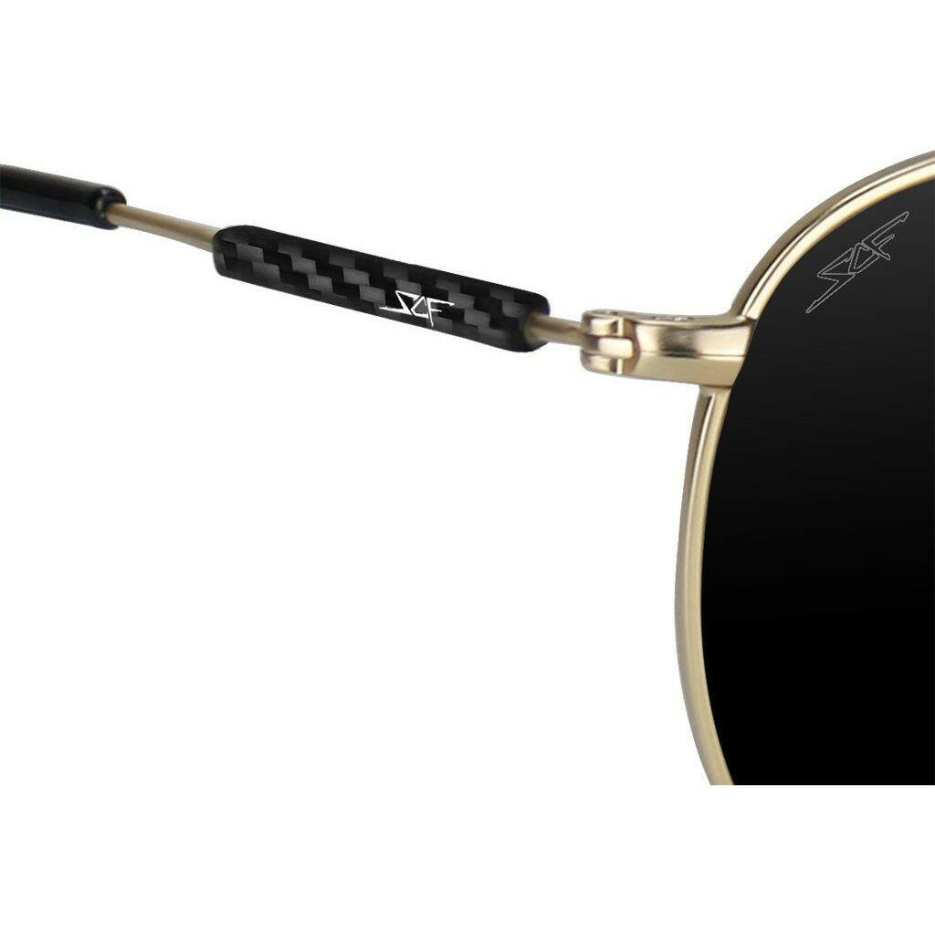 ●CAPTAIN● Real Carbon Fiber Sunglasses (Polarized Lens | Gold).