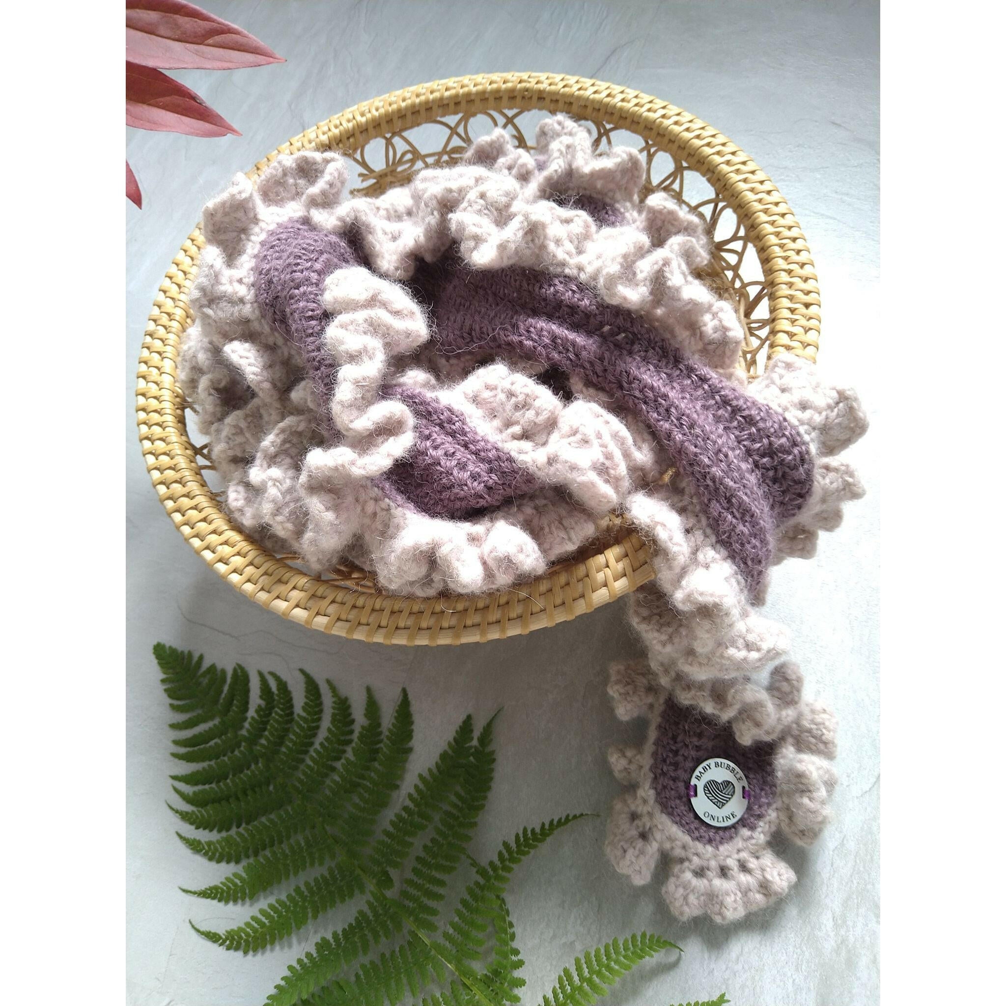 Mauve Alpaca Set (Beret & Scarf).