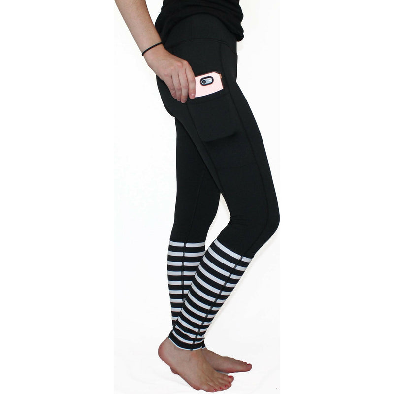 Black With White Stripes - Pocket Pant.