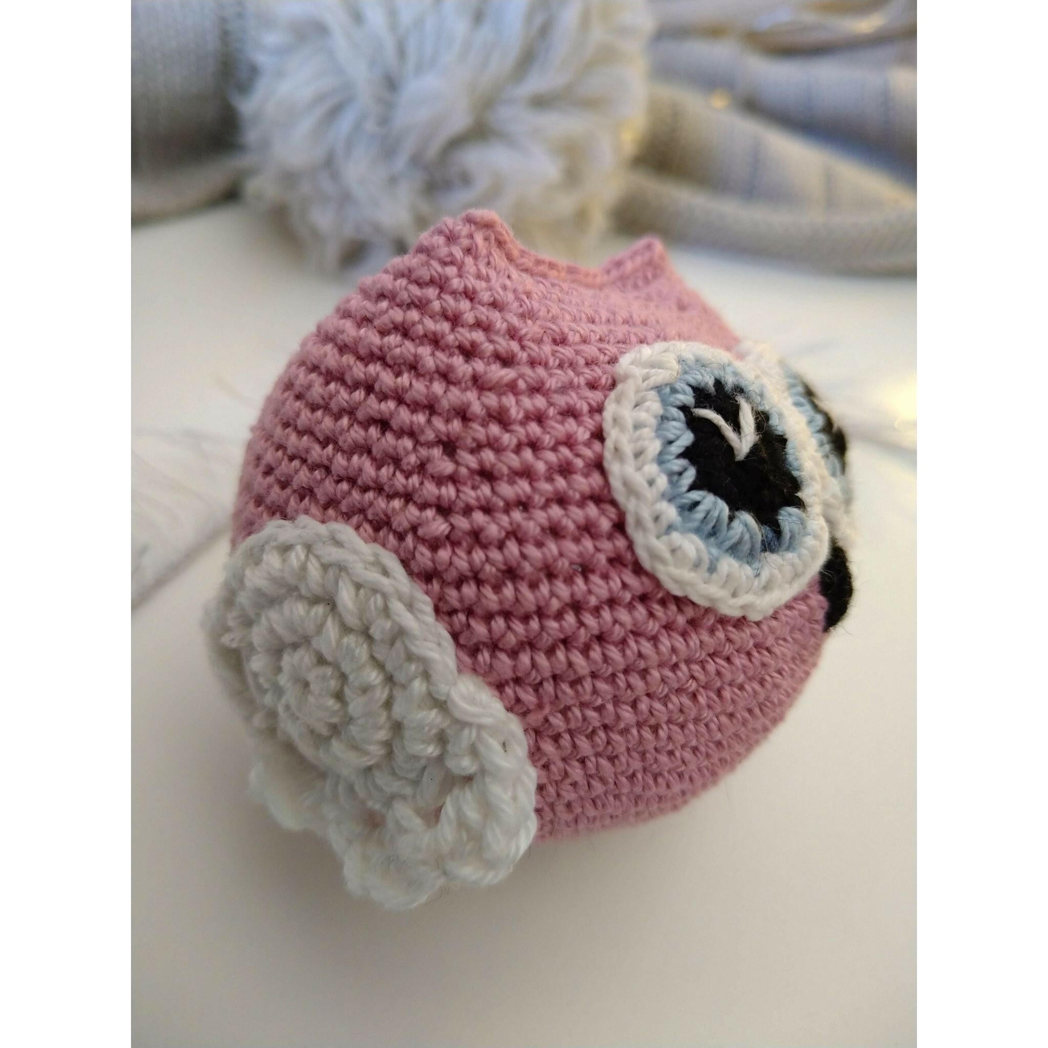 Pink Owl Baby Rattle.