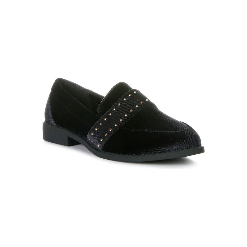 Walkin Stud Detail Velvet Loafers.