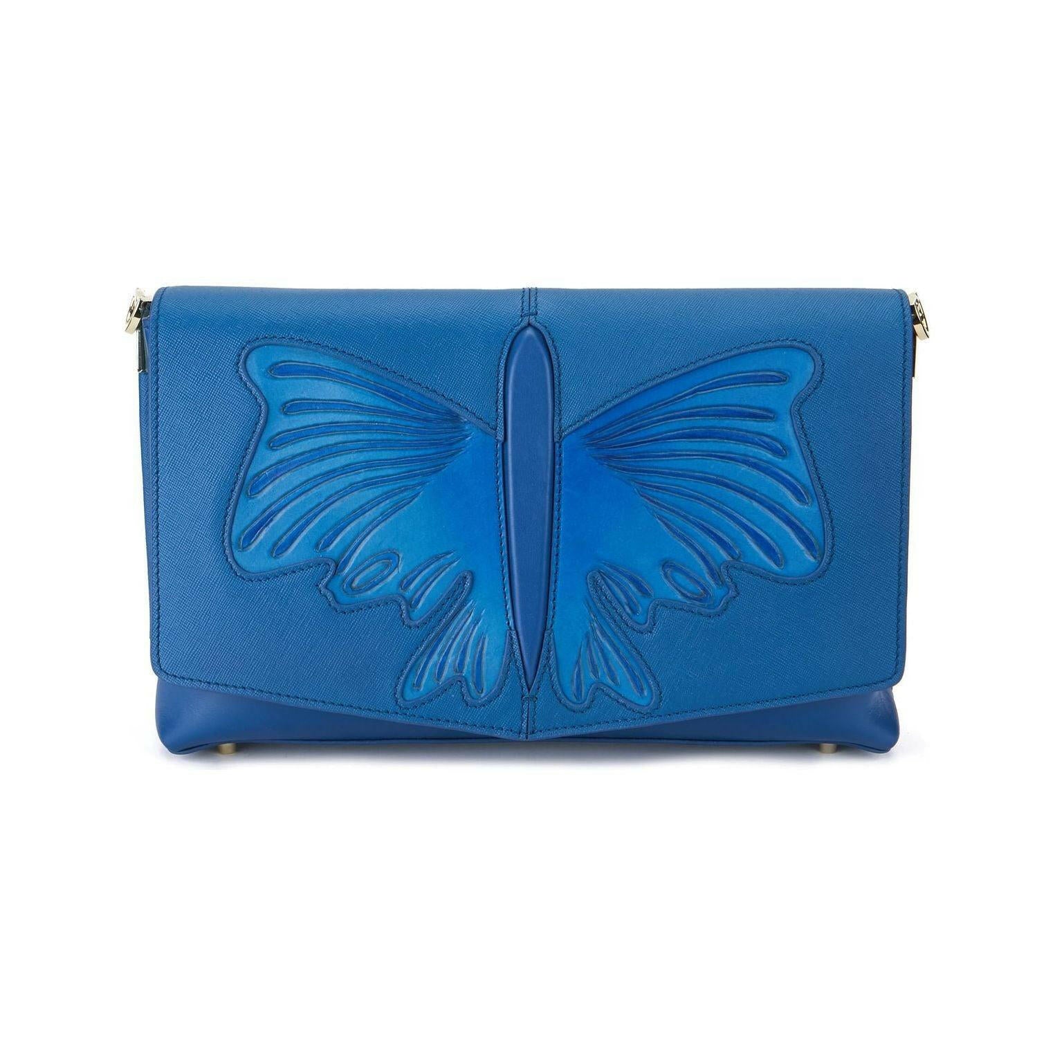 Enigma Butterfly Blue Crossbody.