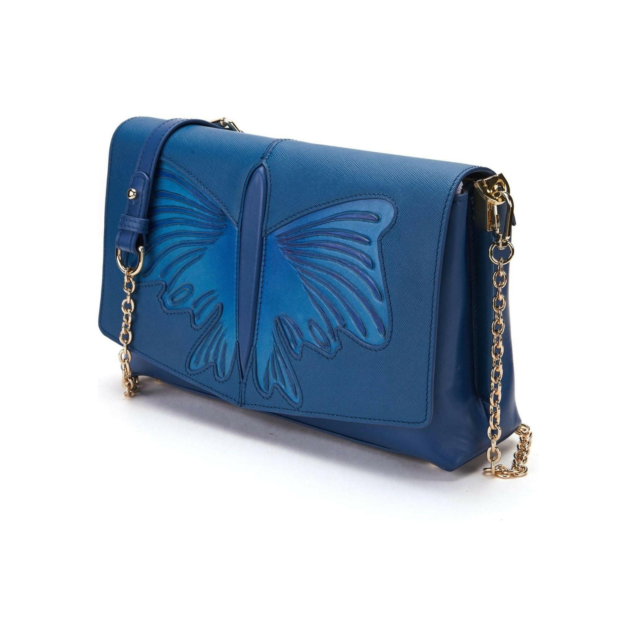 Enigma Butterfly Blue Crossbody.