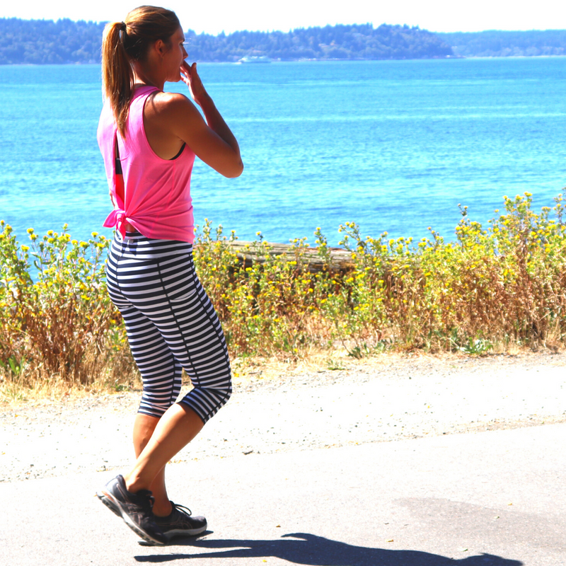 Black and White Stripe - Pocket Capri.