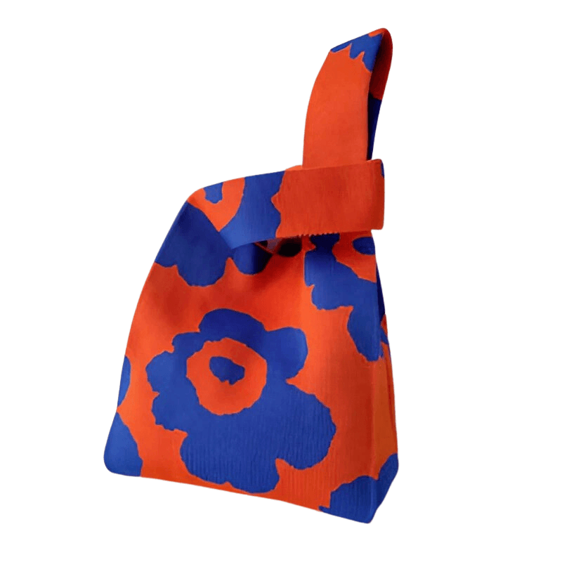 Floral Design Knitted Tote.