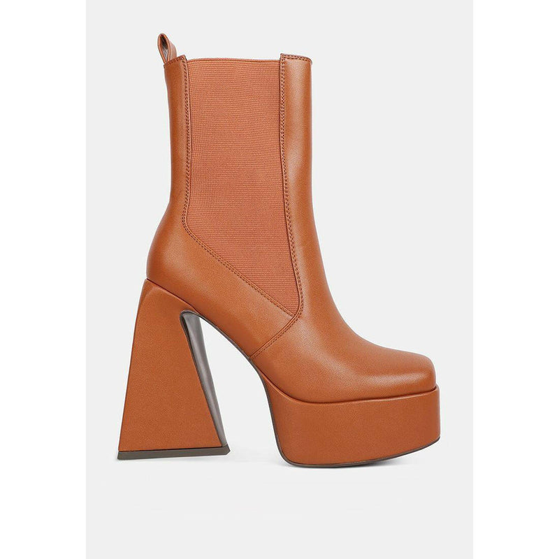 Frosty High Platform Block Heel Chelsea Boot - quirkitrendz