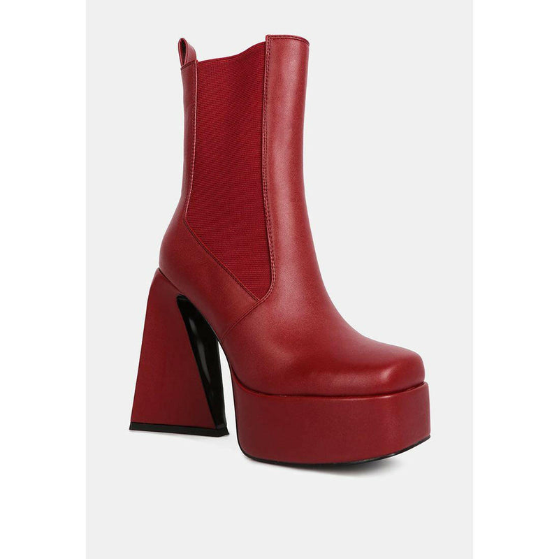 Frosty High Platform Block Heel Chelsea Boot - quirkitrendz