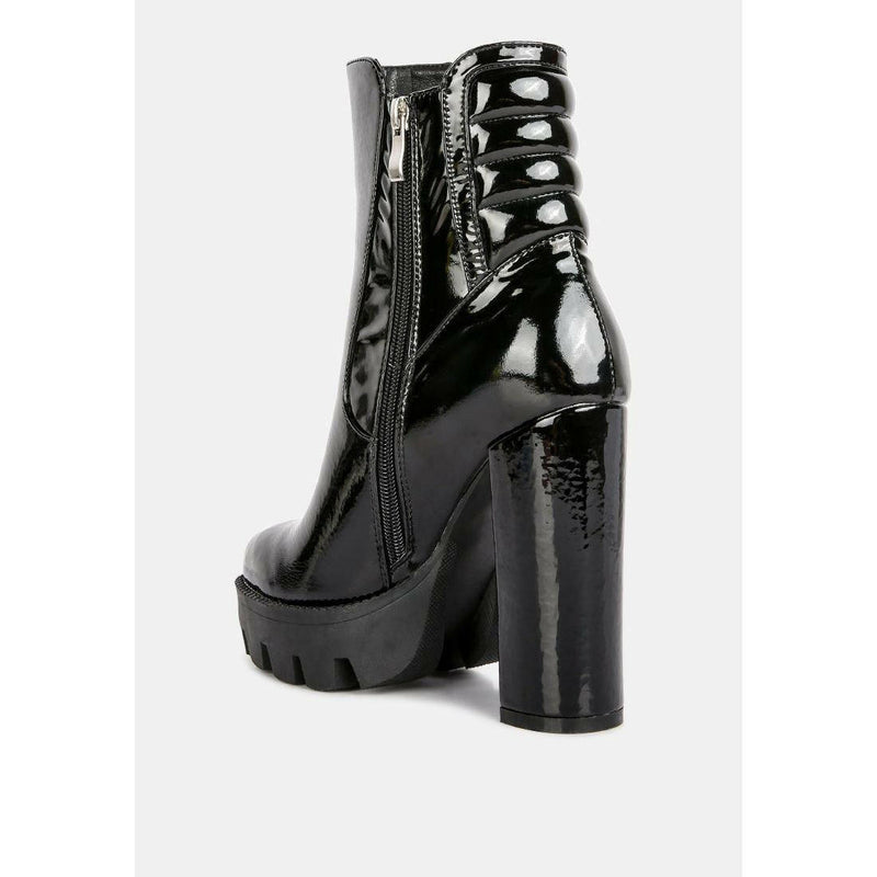 High Key Collared High Heel Ankle Boot - quirkitrendz