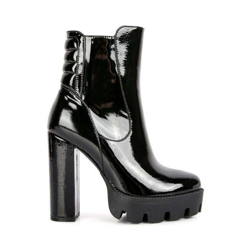 High Key Collared High Heel Ankle Boot - quirkitrendz