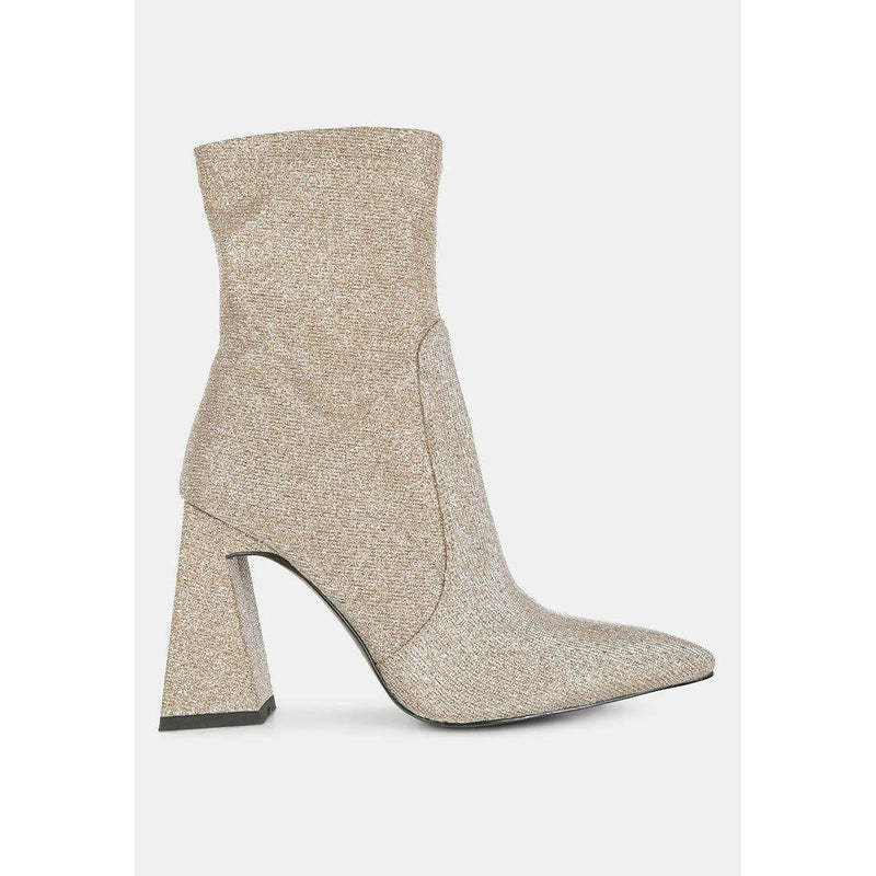 Hustlers Shimmer Block Heeled Ankle Boots - quirkitrendz