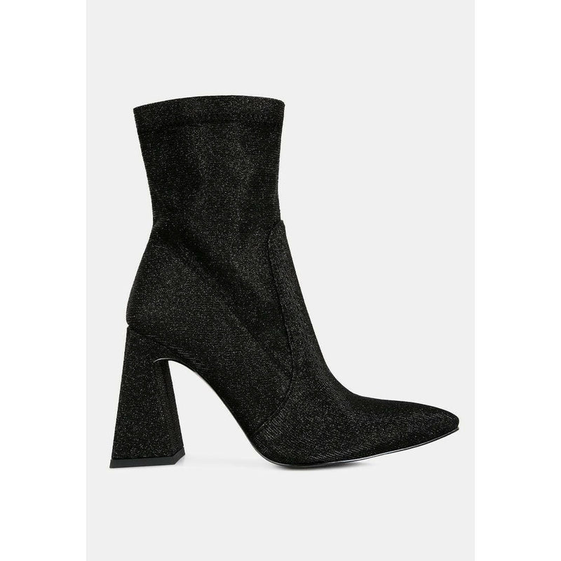 Hustlers Shimmer Block Heeled Ankle Boots - quirkitrendz