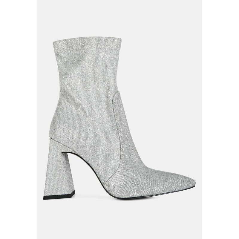 Hustlers Shimmer Block Heeled Ankle Boots - quirkitrendz