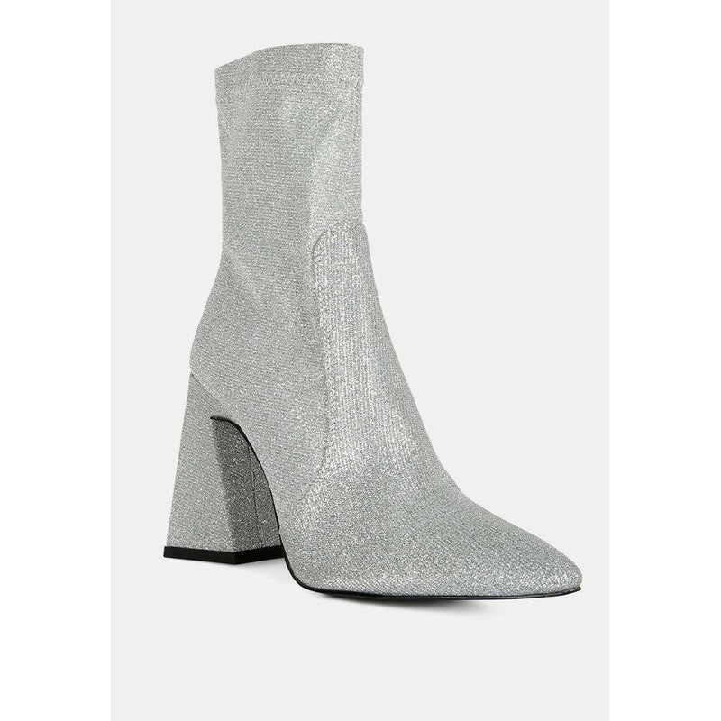 Hustlers Shimmer Block Heeled Ankle Boots - quirkitrendz