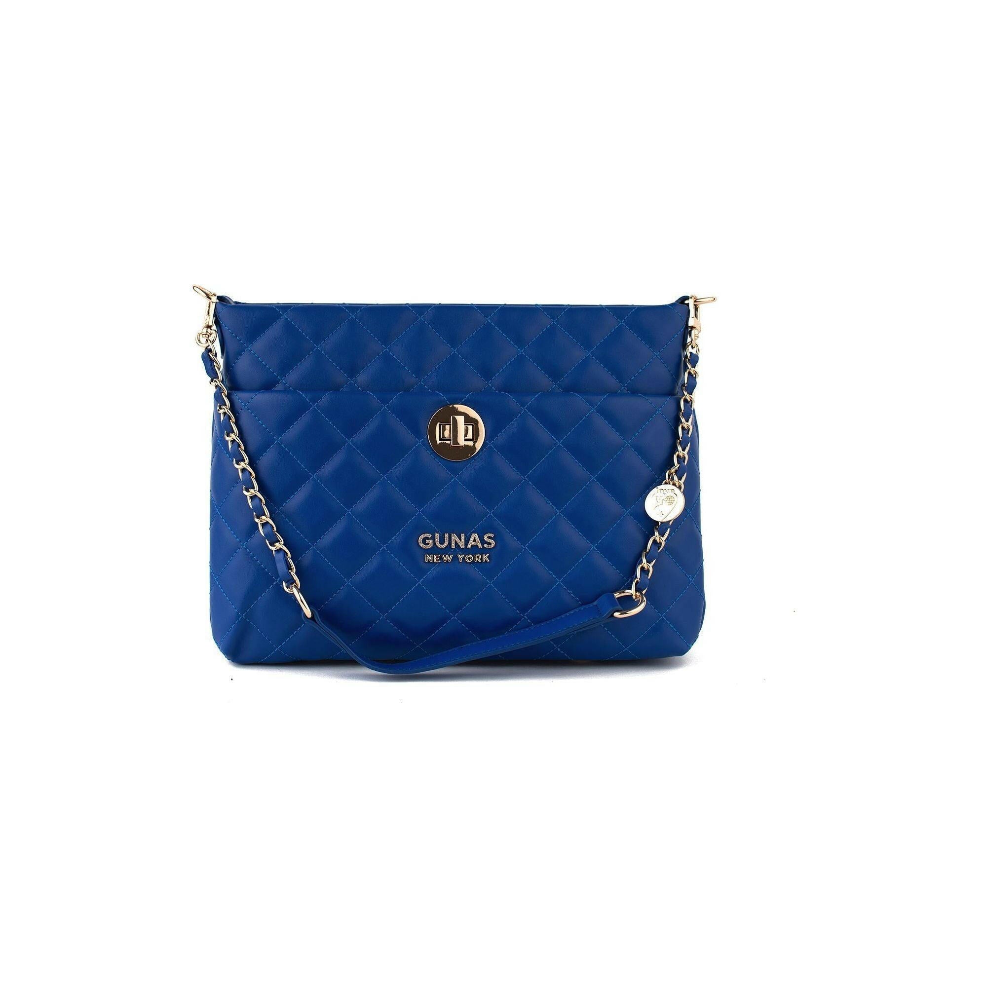 Koi - Blue Quilted Vegan Leather Purse.