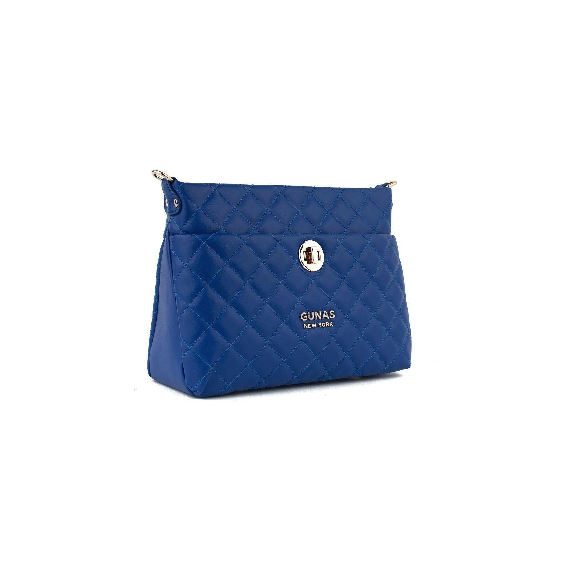 Koi - Blue Quilted Vegan Leather Purse.