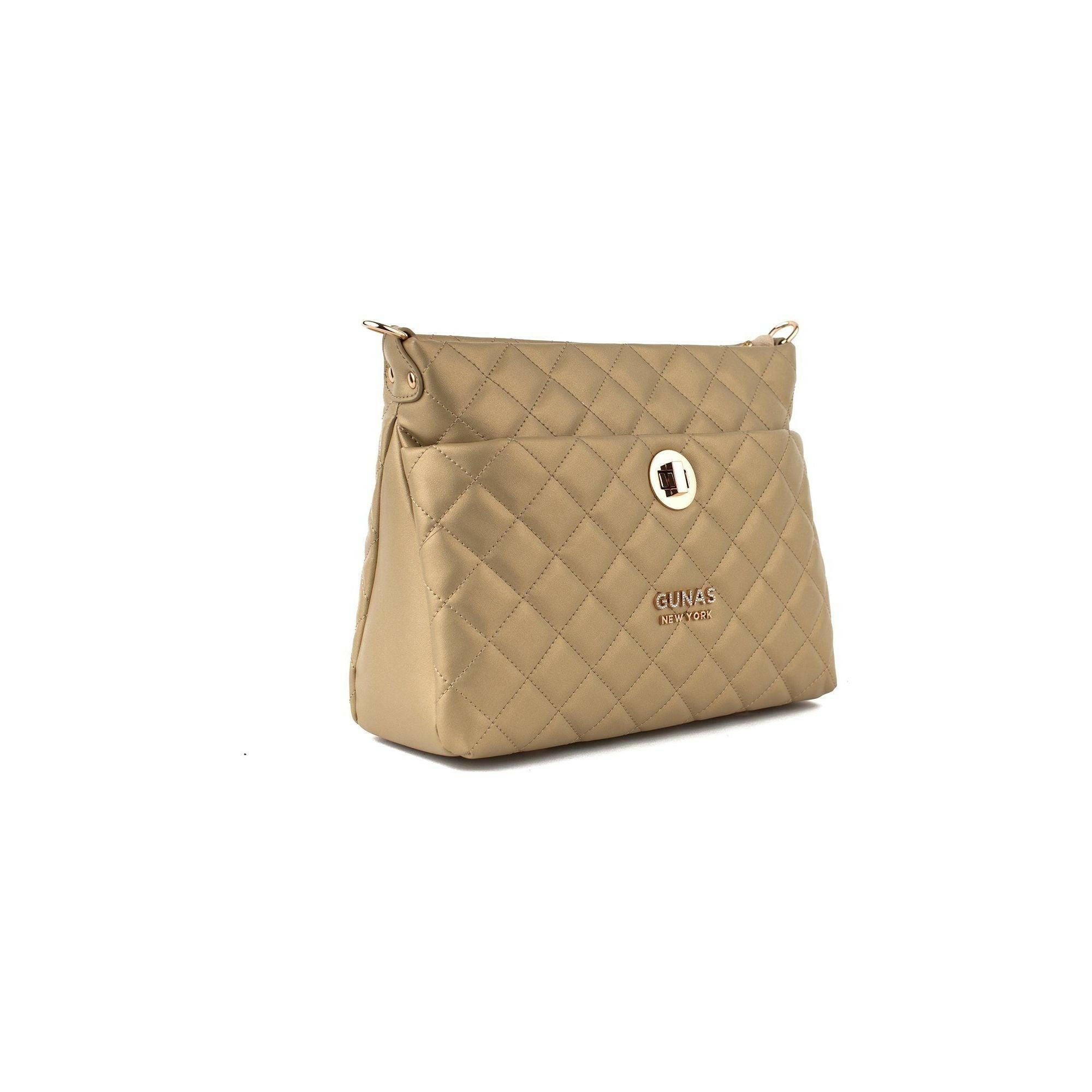 Koi - Gold Quilted Vegan Leather Purse.