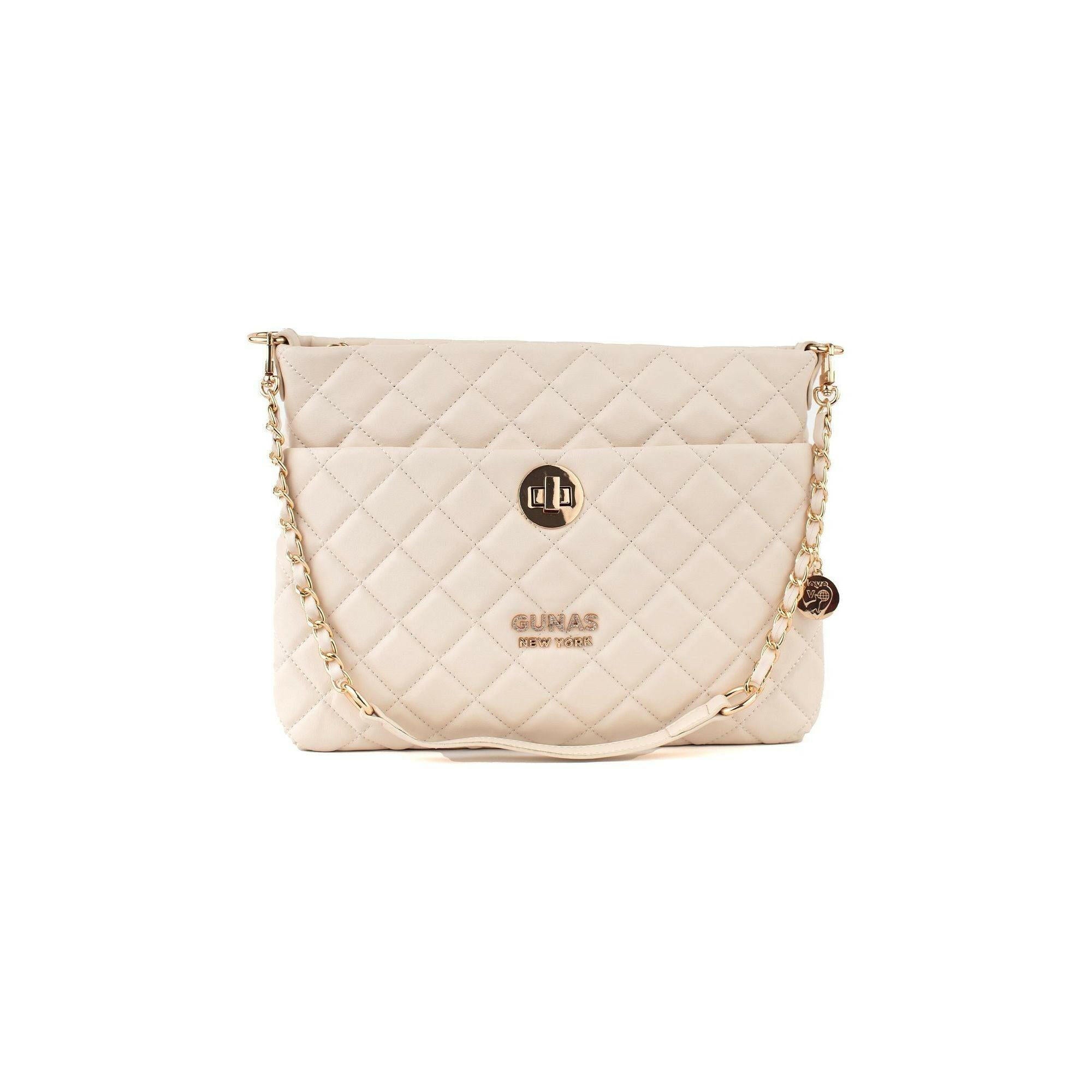 Koi - Off-White Quilted Vegan Leather Purse.