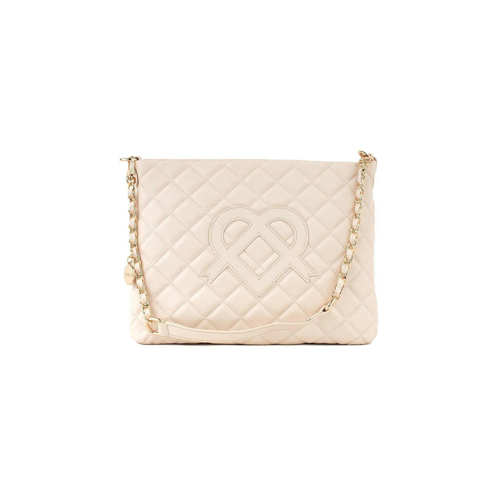 Koi - Off-White Quilted Vegan Leather Purse.