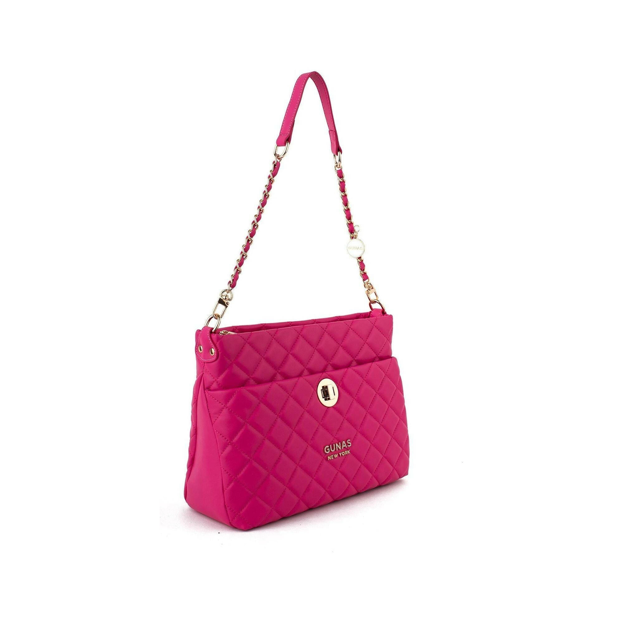 Koi - Pink Quilted Vegan Leather Purse.