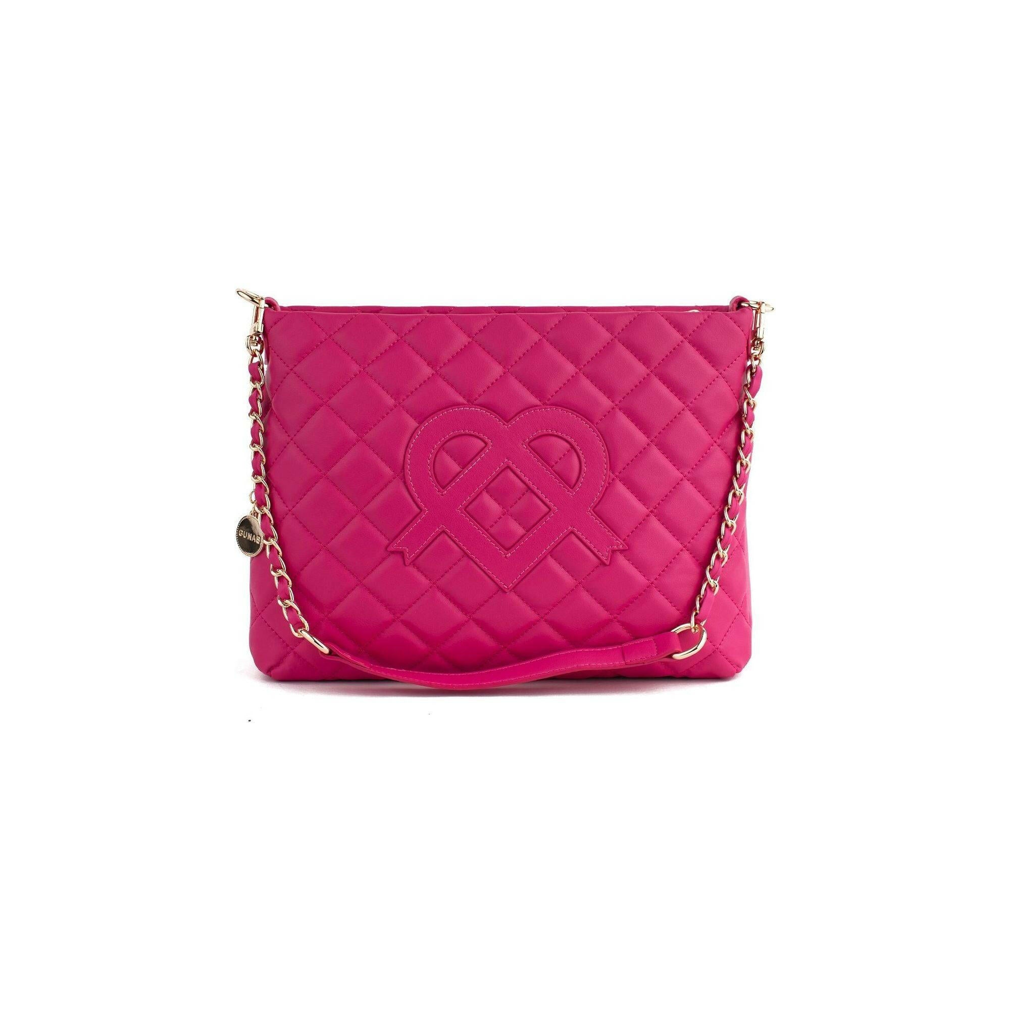 Koi - Pink Quilted Vegan Leather Purse.