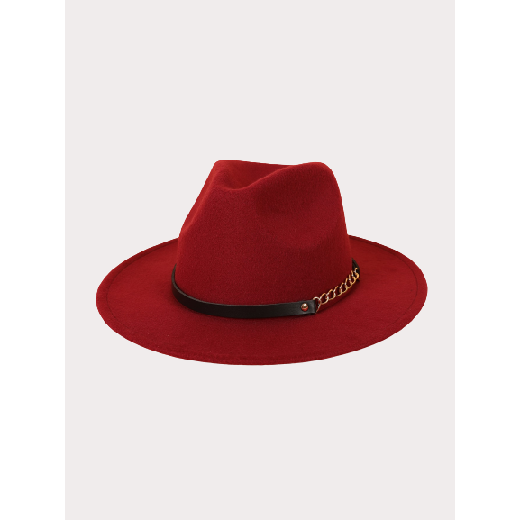 Let's Link Up Belted Chain Fedora Hat.