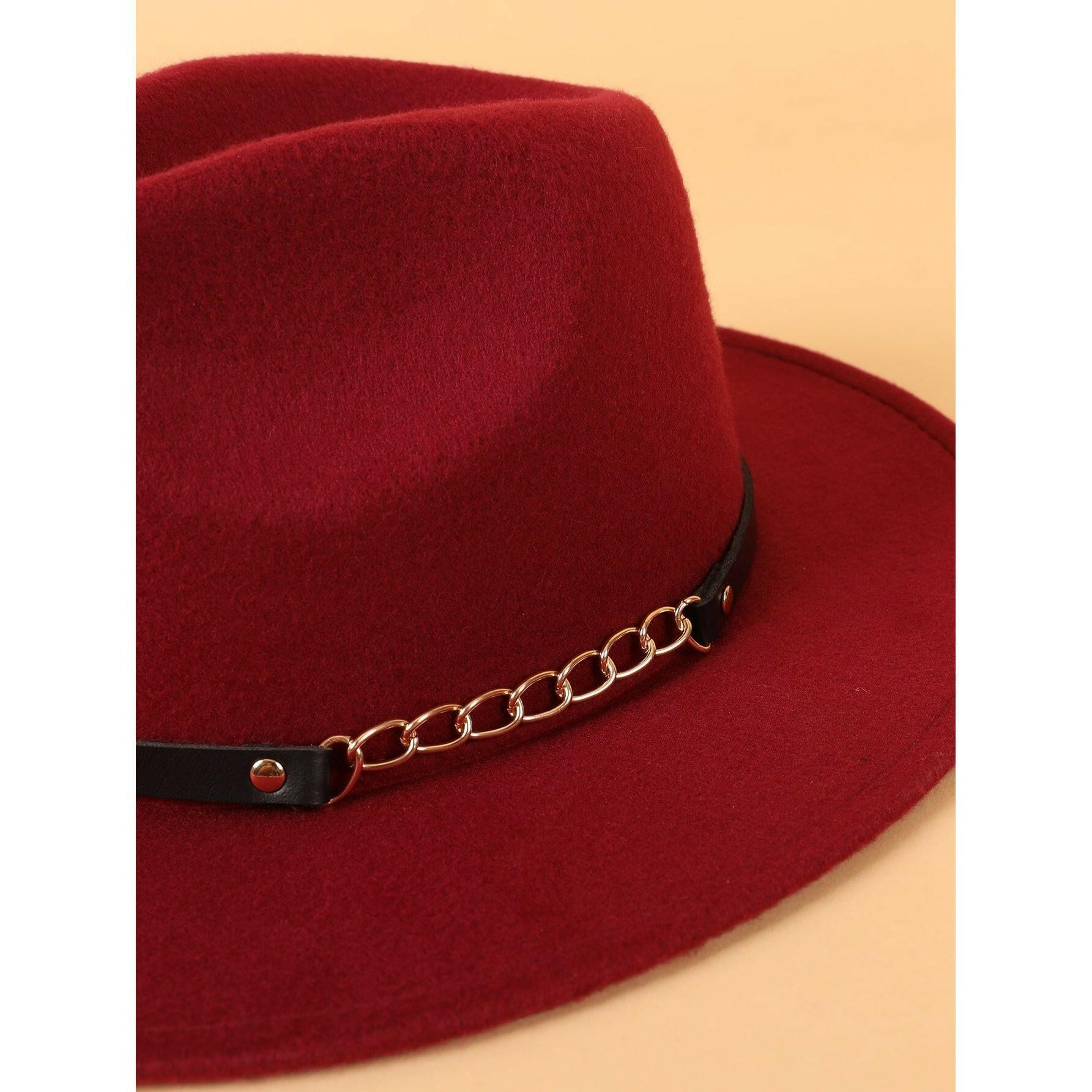 Let's Link Up Belted Chain Fedora Hat.