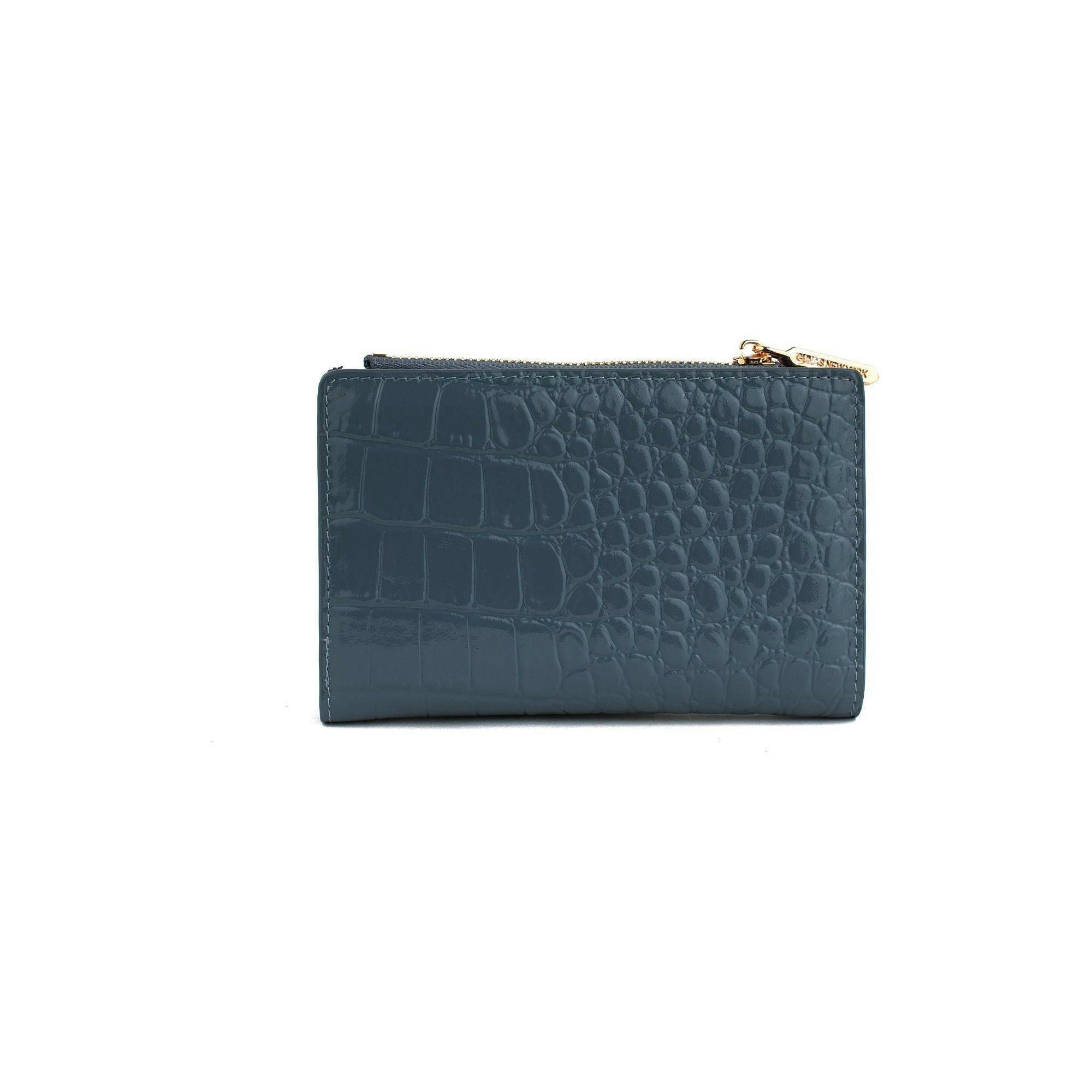 Madison - Blue Vegan Leather Wallet.