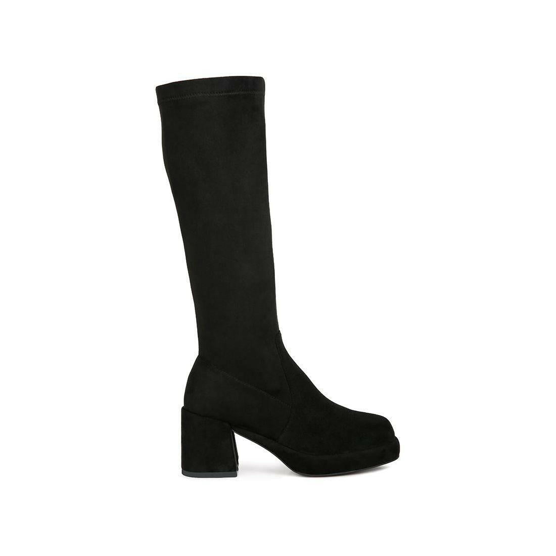 Morpin Stretch Suede Calf Boots.