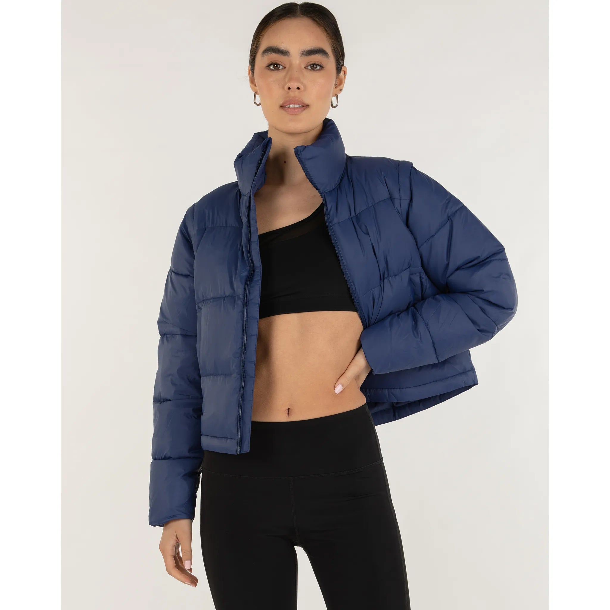 On the Go Puffer Convertible Jacket Vest.