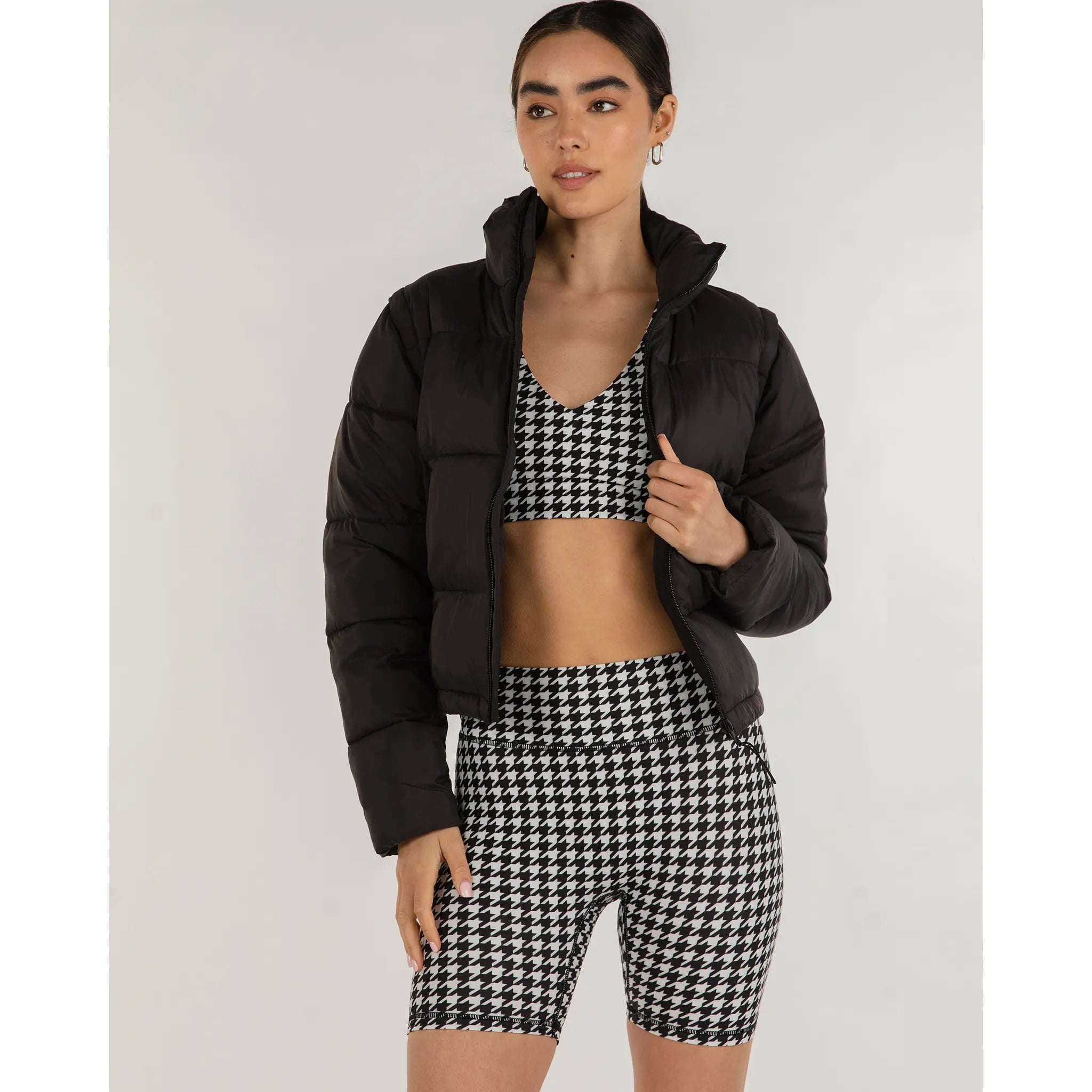 On the Go Puffer Convertible Jacket Vest.