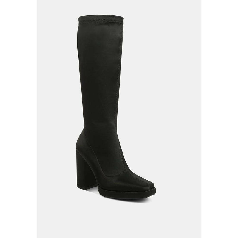 Presto Stretch Satin Long Boot |  quirkitrendz.