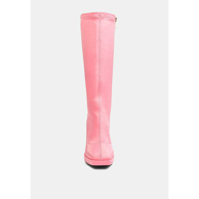 Presto Stretch Satin Long Boot |  quirkitrendz.